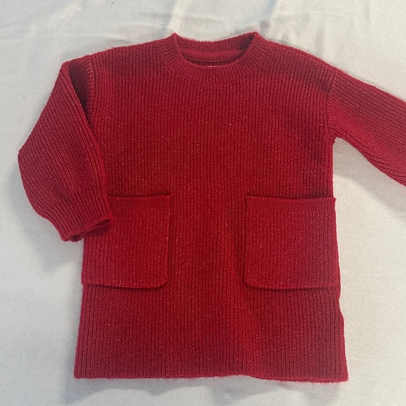 GAP Baby - Long sleeve Red Knit Sweater dress - Picture 1 of 5